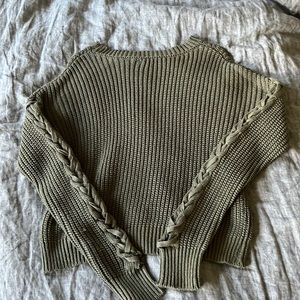 Rag Poets Sweater - Sz Small - Olive